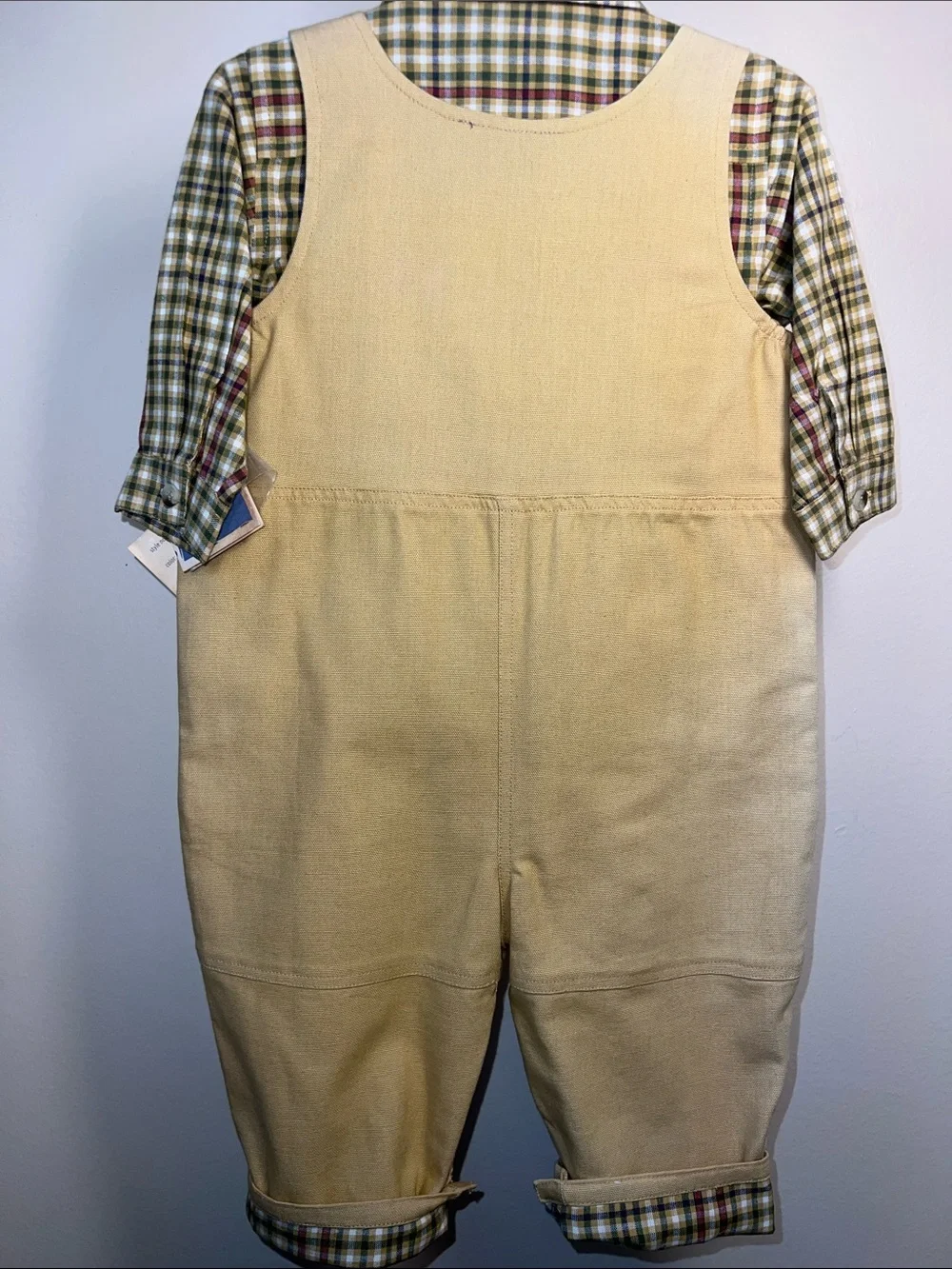 Vintage Kids Mak the Yak Shirt and Overalls with Embroidered Baby Horse.​